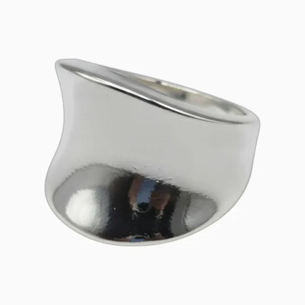 Anillo De Plata Organico Grande