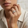 Anillo De Plata Piedra Brillante