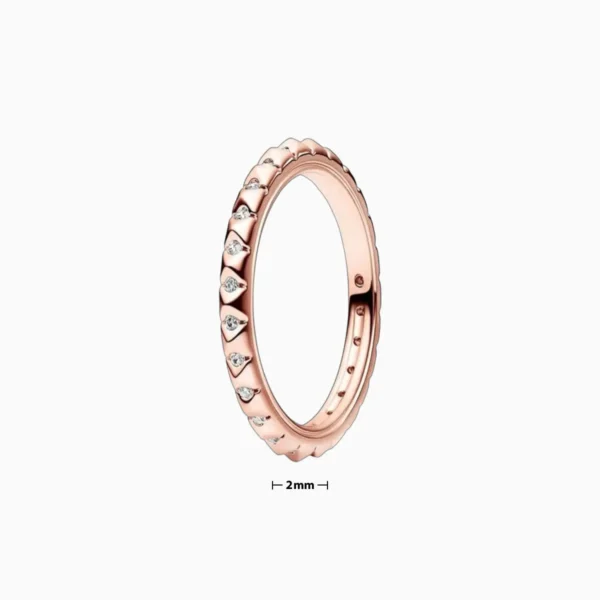 Anillo De Plata Piramides Rosa Anillo De Plata Piramides Rosa