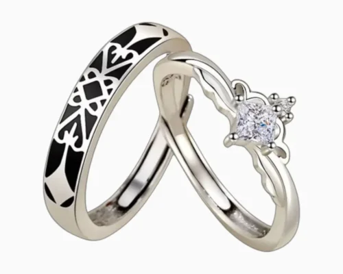 Anillo De Plata Rey y Reina Dual