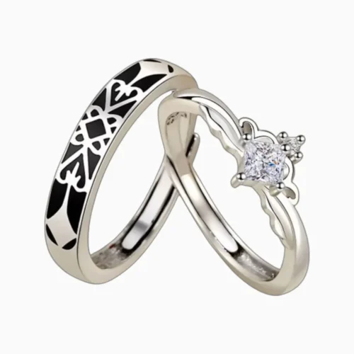Anillo De Plata Rey y Reina Dual
