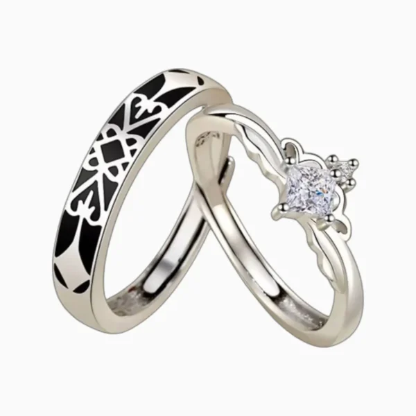 Anillo De Plata Rey y Reina Dual