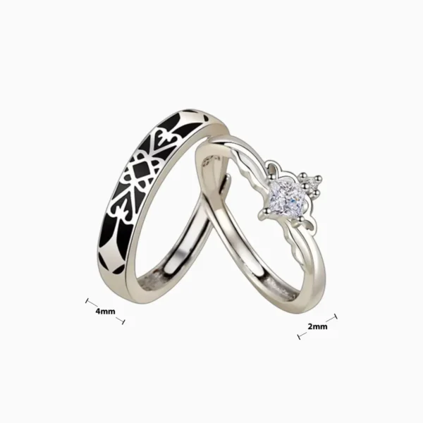 Anillo De Plata Rey y Reina Dual