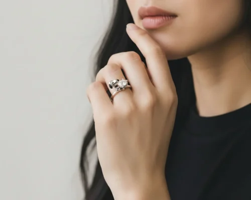 Anillo De Plata Snoopy Brillante