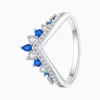 Anillo De Plata Tiara Deseo Azul