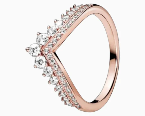 Anillo De Plata Tiara Deseo Rosa