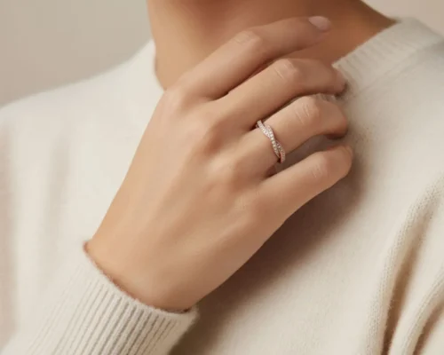 Anillo De Plata Trenzado Rosa