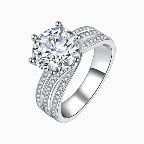 Anillo De Plata Triple Banda Brillante Anillo De Plata Triple Banda Brillante