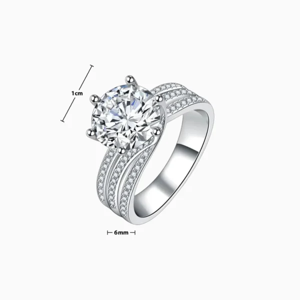 Anillo De Plata Triple Banda Brillante Anillo De Plata Triple Banda Brillante
