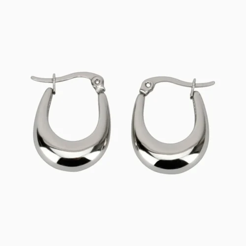 Aretes Arracadas De Acero Diseño Contemporaneo