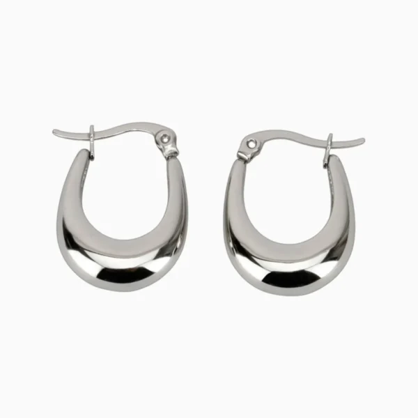 Aretes Arracadas De Acero Diseño Contemporaneo