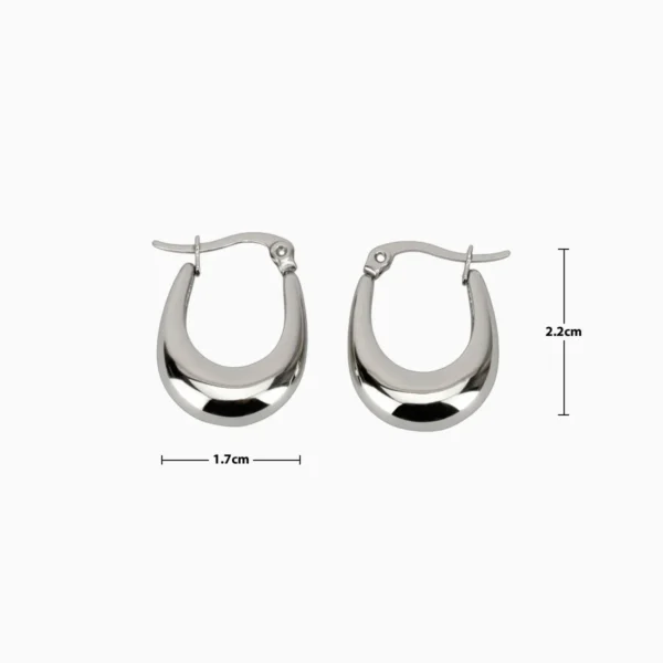 Aretes Arracadas De Acero Diseño Contemporaneo