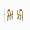 Aretes Broquel De Acero Arco Con Piedras