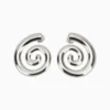 Aretes Broquel De Acero Diseno Espiral
