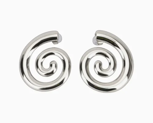 Aretes Broquel De Acero Diseno Espiral