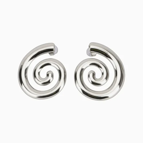 Aretes Broquel De Acero Diseno Espiral
