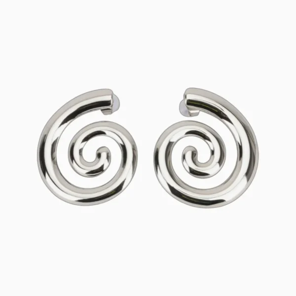 Aretes Broquel De Acero Diseno Espiral