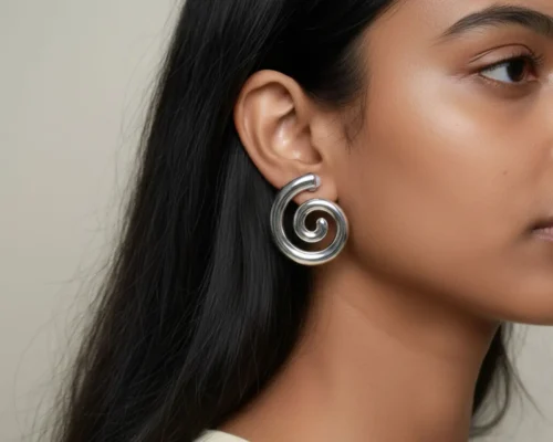 Aretes Broquel De Acero Diseno Espiral