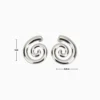 Aretes Broquel De Acero Diseno Espiral