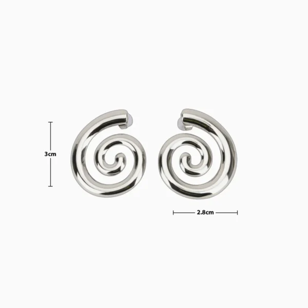 Aretes Broquel De Acero Diseno Espiral