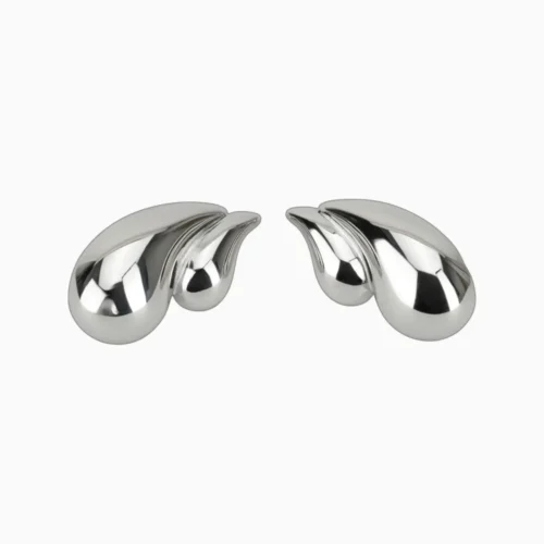 Aretes Broquel De Acero Doble Gota