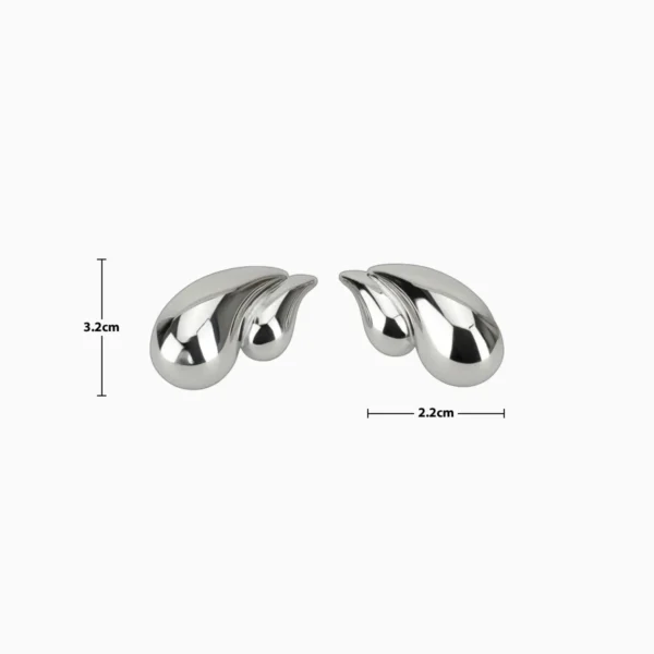 Aretes Broquel De Acero Doble Gota