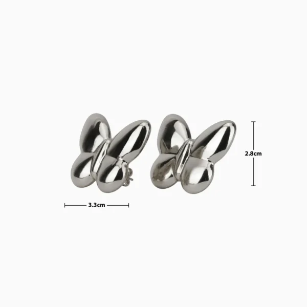 Aretes Broquel De Acero Mariposas Aretes Broquel De Acero Mariposas