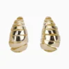 Aretes Broquel De Oro Gota Cortada
