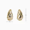 Aretes Broquel De Oro Gota Cortada