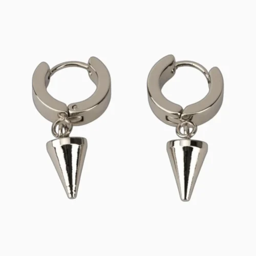 Aretes Huggies De Acero Con Picos