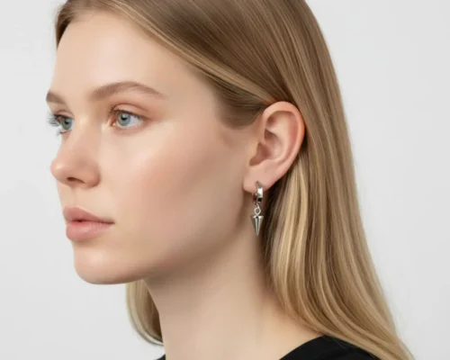 Aretes Huggies De Acero Con Picos