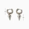Aretes Huggies De Acero Con Picos Aretes Huggies De Acero Con Picos