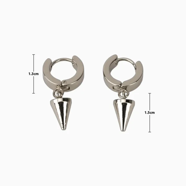 Aretes Huggies De Acero Con Picos Aretes Huggies De Acero Con Picos