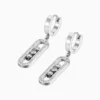 Aretes Huggies De Acero Movimiento Cincel Aretes Huggies De Acero Movimiento Cincel