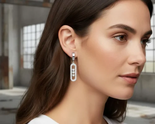 Aretes Huggies De Acero Movimiento Cincel