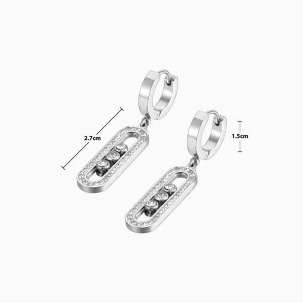 Aretes Huggies De Acero Movimiento Cincel Aretes Huggies De Acero Movimiento Cincel