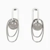 Aretes Largos De Acero Carita Feliz