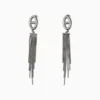 Aretes Largos De Acero Colgantes De Cubo