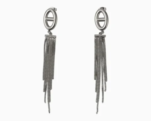 Aretes Largos De Acero Colgantes De Cubo
