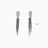 Aretes Largos De Acero Colgantes De Cubo