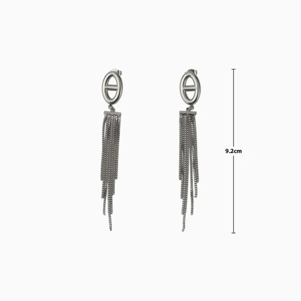 Aretes Largos De Acero Colgantes De Cubo