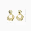 Aretes Largos De Oro Aro Derretido Aretes Largos De Oro Aro Derretido