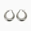 Arracadas De Acero Chunky Torcido