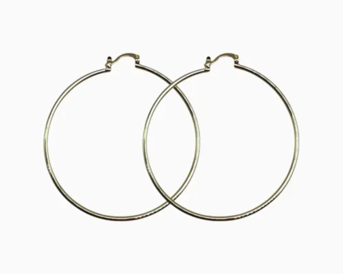 Aretes Arracadas De Oro 60mm