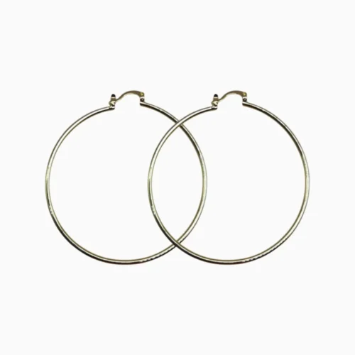 Aretes Arracadas De Oro 60mm