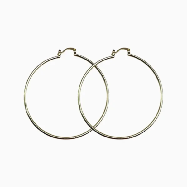 Aretes Arracadas De Oro 60mm