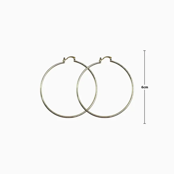 Aretes Arracadas De Oro 60mm