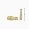 Aretes Arracadas De Oro Arpa Brillante