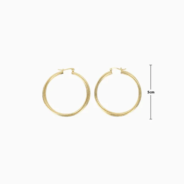 Aretes Arracadas De Oro Banda Torcida