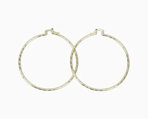 Aretes Arracadas De Oro Contemporaneas 40mm